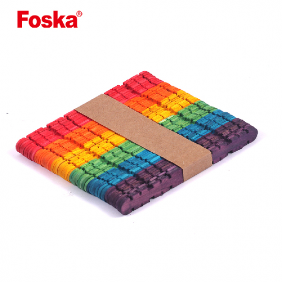 ხის ჯოხი FOSKA 50ც ფერადი GY2013 (RX55590)