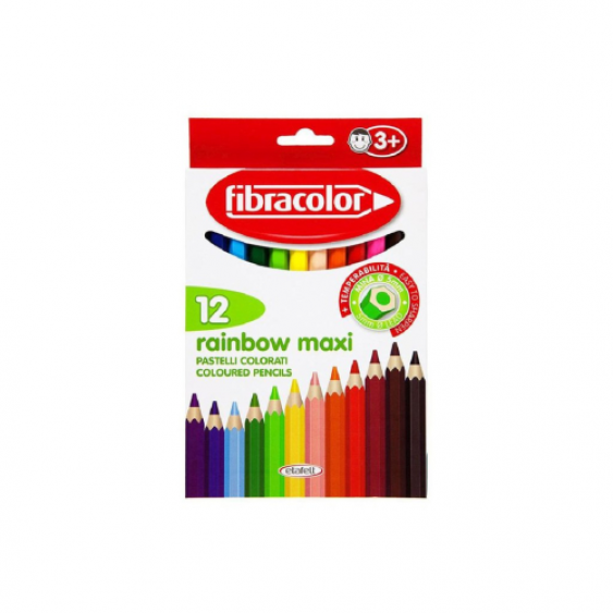 ფერადი ფანქარი FIBRACOLOR 12ფ ექვსკუთხა MAXI 10030MC012SE